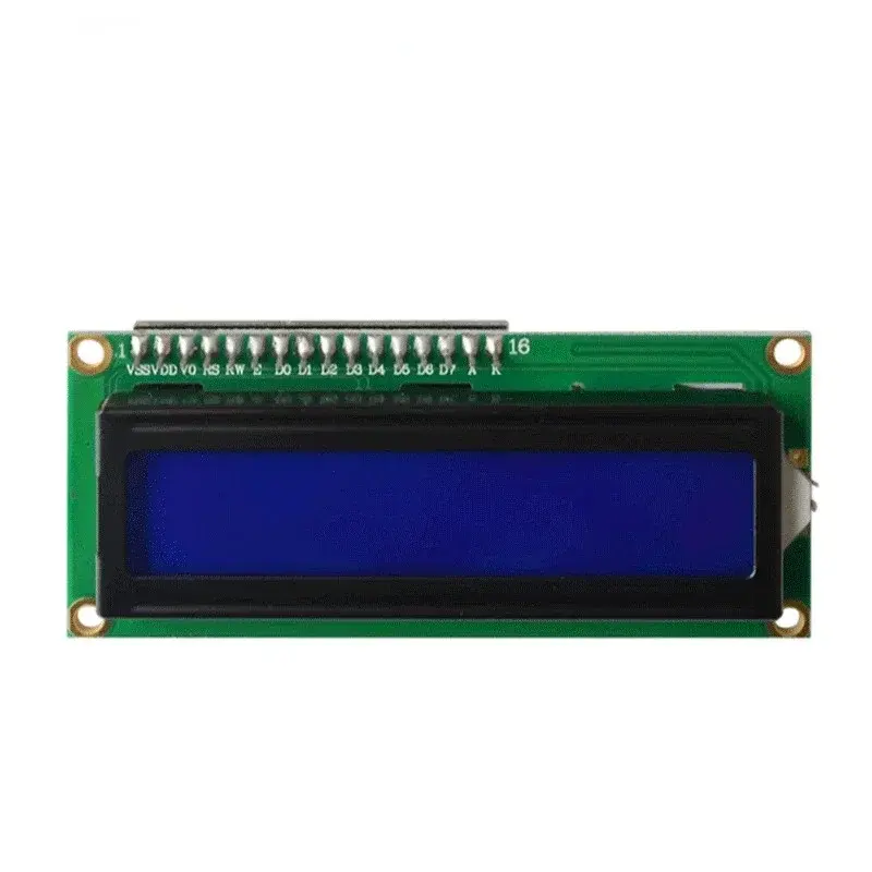 LCDディスプレイインターフェイスモジュール,青,黄,緑の画面,16x2文字,pcf8574t,pcf8574,iic,i2c,5v,lcd1602,1個