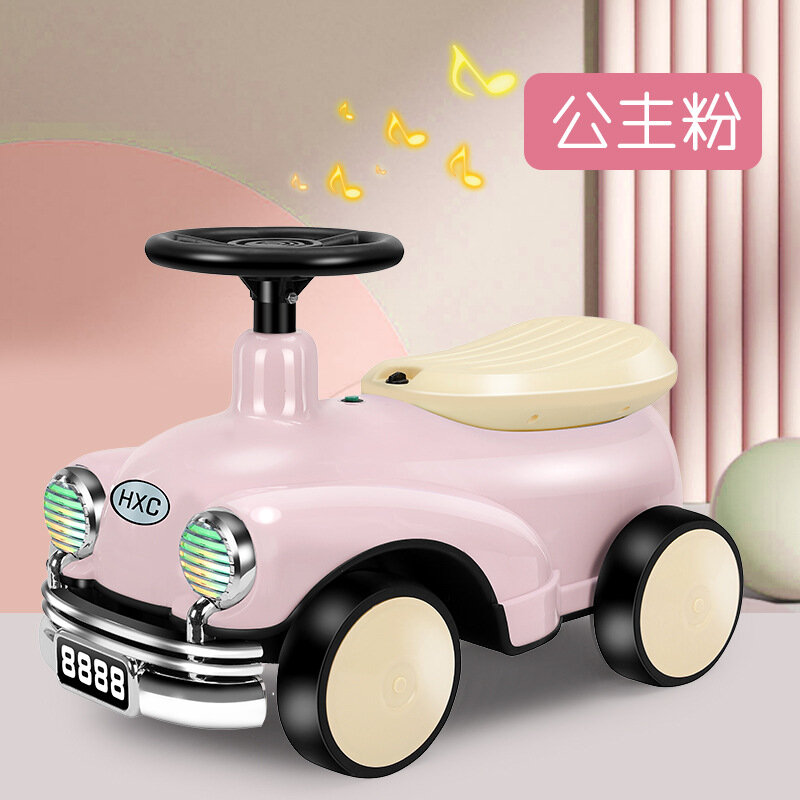 Skuter Anak-anak Retro Yo-yo Mobil Keseimbangan Bayi Laki-laki dan Perempuan Mainan Kereta Dorong Anak Memutar Mobil Hadiah Anak-anak