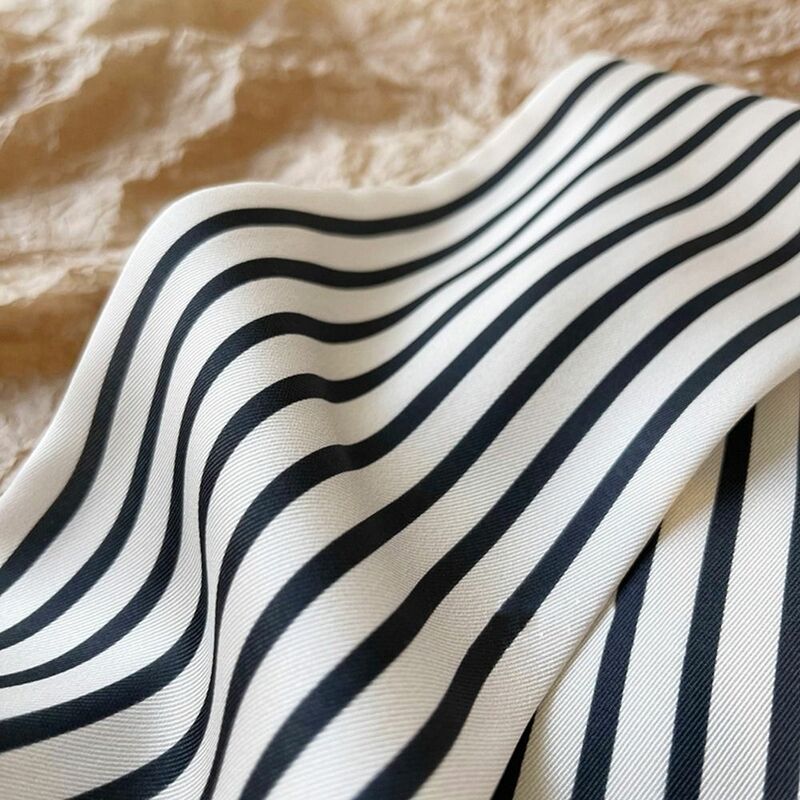 ผ้าพันคอคลุมไหล่สำหรับผู้หญิงลายทางผ้าคาดผมริบบิ้นสไตล์เกาหลีผ้าพันคอพิมพ์ลายผ้าพันคอยาวขนาดเล็ก syal Sutra