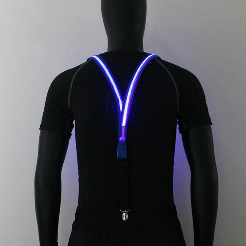 Светящиеся подтяжки ВКЛ./ВЫКЛ., подтяжки со светодиодной подсветкой для одежды, мужские подтяжки со светодиодной подсветкой, музыкальный костюм для фестиваля