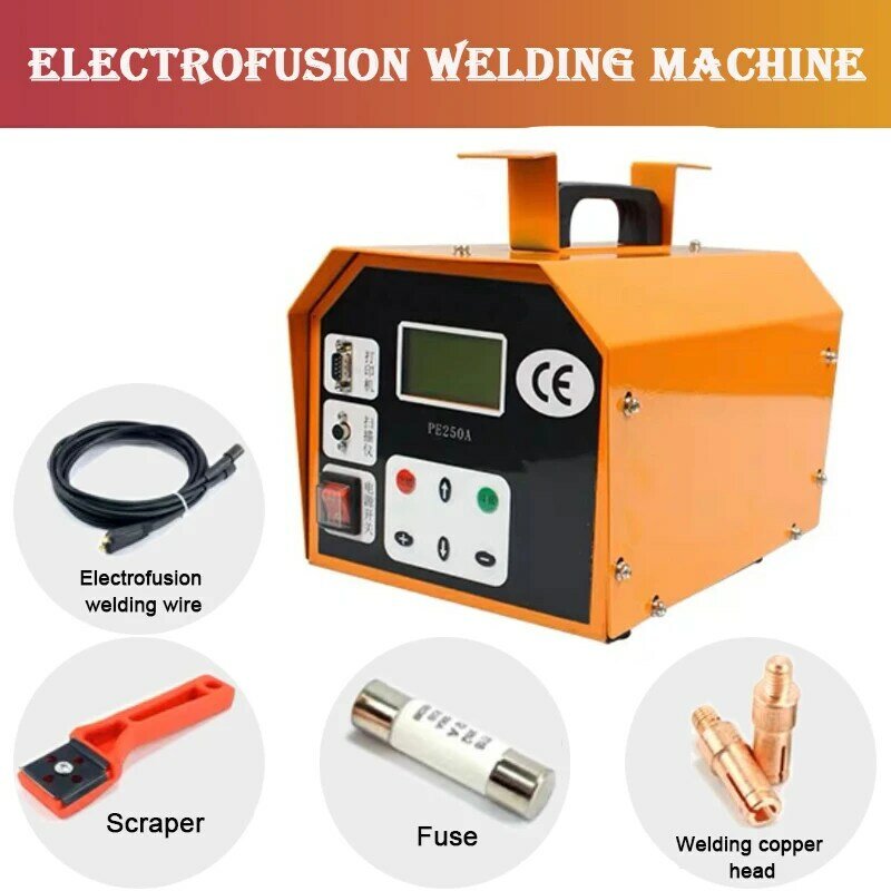 PE Electric Fusion Welding Machine, PE tubulação Butt Welding Machine, fio de aço, malha, esqueleto, Hot Melt Machine, gasoduto