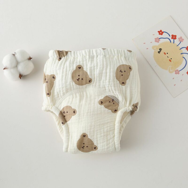 Kasa bayi tahan air dapat digunakan kembali celana latihan popok bayi katun baru celana pendek bayi popok celana dalam mengganti pakaian dalam kain