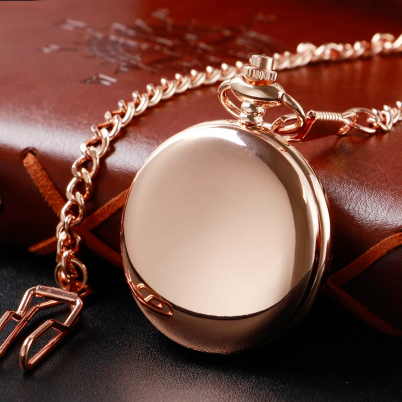 Reloj de bolsillo Vintage de medio cazador para mujer, collar Unisex con accesorios de cadena, colgante de joyería, reloj de bolsillo de cuarzo FOB