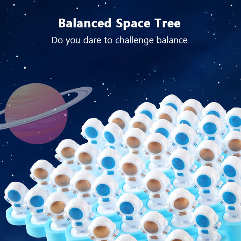 균형 잡힌 우주 비행사 퍼즐 장난감 세트, 우주 밸런스 쌓기, 레저 인터랙티브 데스크탑 배틀, 어린이 보드 게임, 균형 잡힌 나무