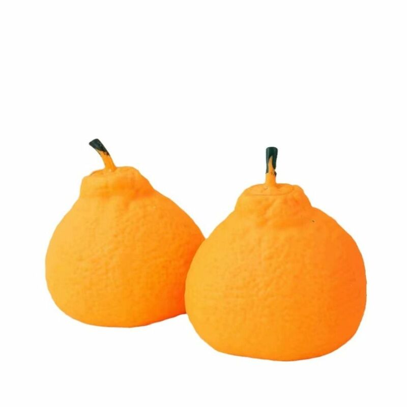 Rebound Ball Slow Rising Squeeze Toy Slow Rising Tangerine Shape Slow Rebound Toy Pvc Fruit Stress Relief Toy Office Workers
