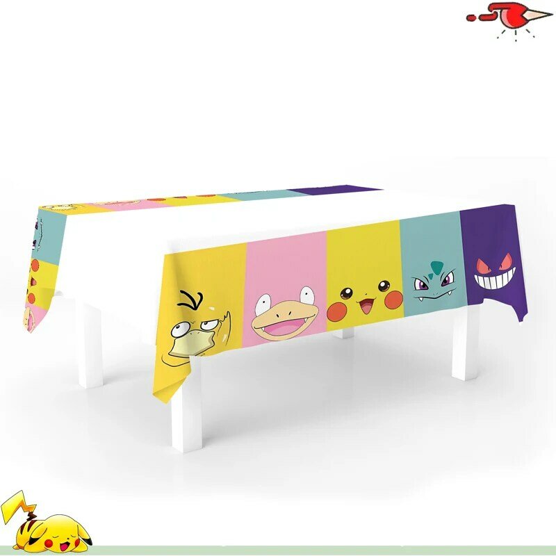 New Pokemon Birthday Decoration Pikachu Balloon Party Supplies Disposable Tableware Tablecloth Straws Cup Plates Baby Shower Toy