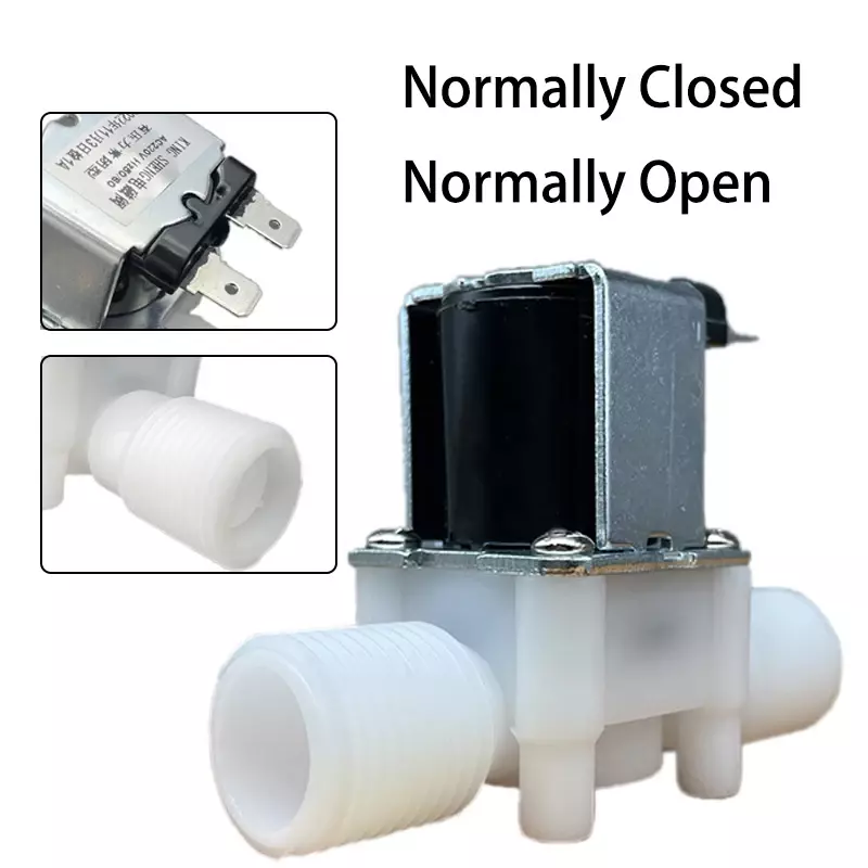 1/2" 3/4" Male Thread Solenoid Valve AC 220V DC 12V 24V Water Control Valve Controller Switch Normally Closed Normally Open