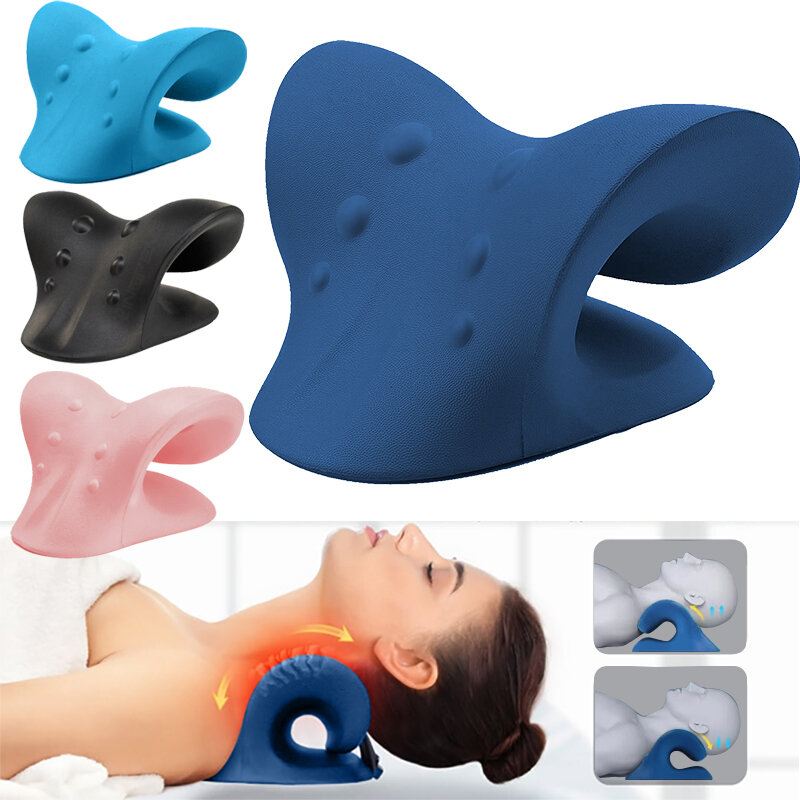 Аппарат для растяжки шеи, для облегчения боли в шее и плечах, аппарат для вытяжки шеи, подушка для облегчения боли и расслабления мышц