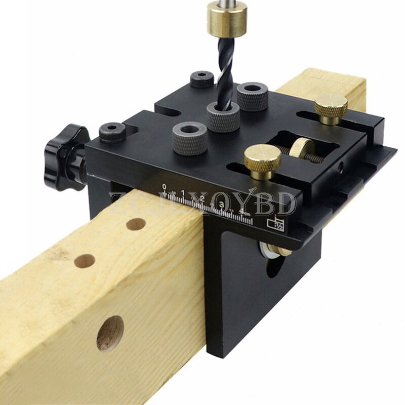 3 em 1 carpintaria doweling gabarito kit com clipe de posicionamento guia perfuração ajustável puncher localizador ferramentas carpintaria