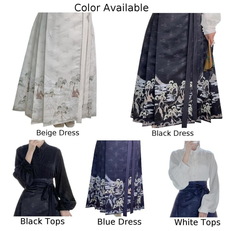 Women Dress Horse Face Skirt Breathable Daily Horse Face Skirt Suit Kit Polyester Solid Color Widely Applicable