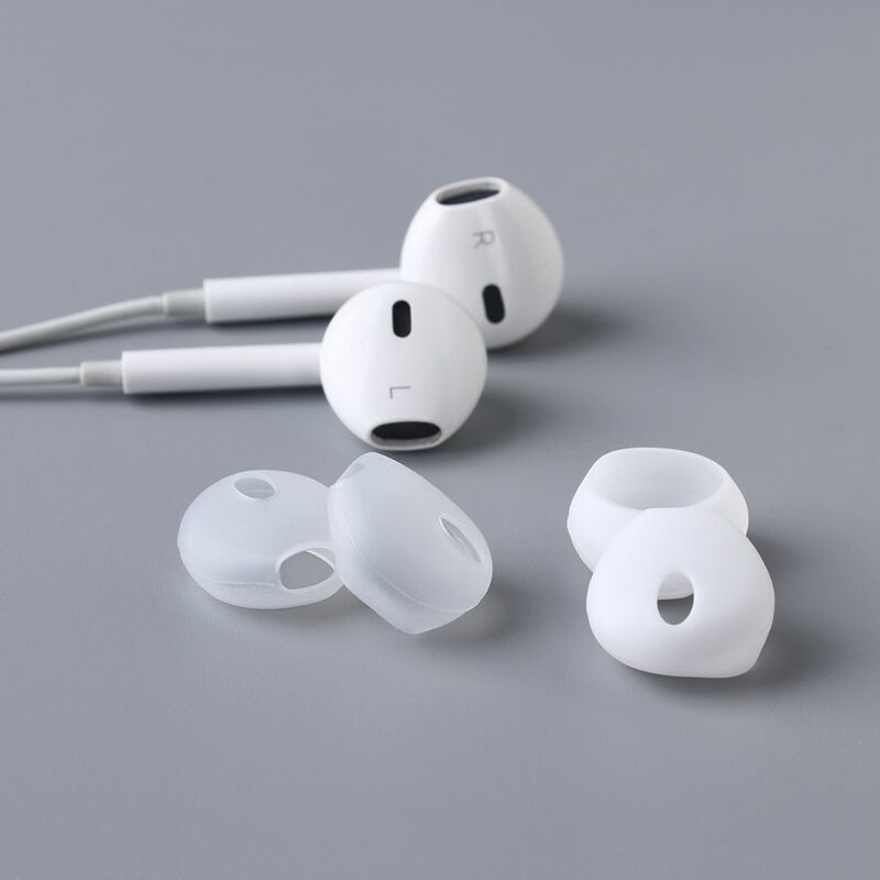 1Pair Silicone Earphone Case Cover Antislip Earbuds Tips Caps for iPhone Airpods Eartip Earbuds Soft Earphone Cap Cover Ear pads
