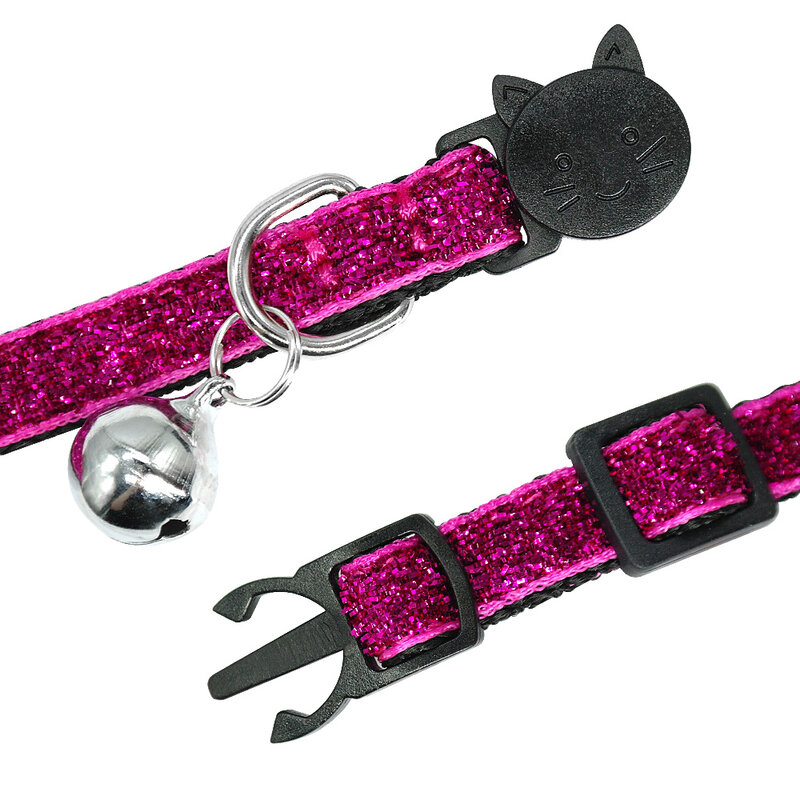 Collar de nailon personalizado para gato, etiqueta grabada para cachorro, mascota pequeña, gatito, 1cm de ancho, liberación rápida