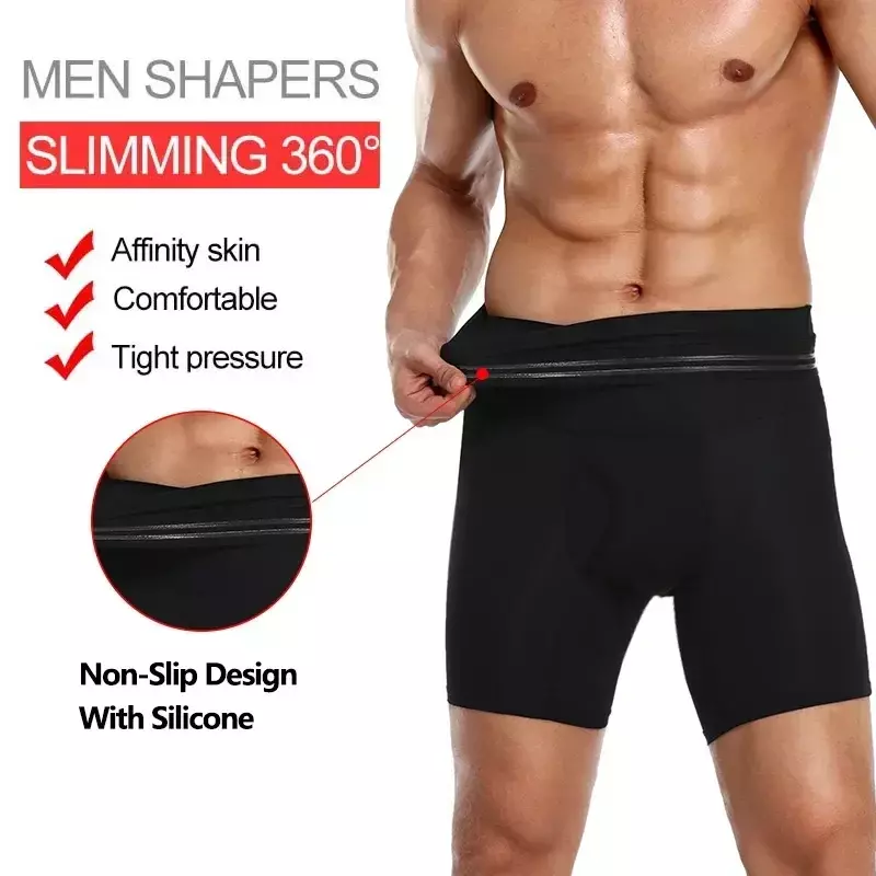 Trainer Body Control Slimming Panties Belly Boxer Pants Shapewear Compression Shaper Men Shorts Belt Chafing Modeling Waist
