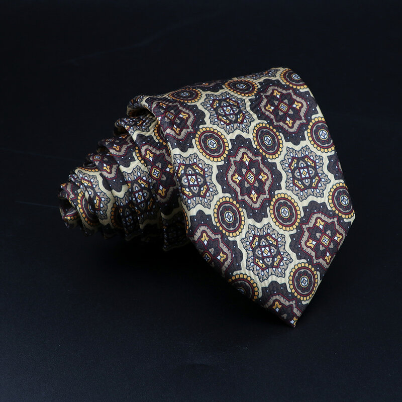Cravatte di seta da uomo Jacquard a righe Plaid floreale Paisley 7.5cm accessori per cravatte abbigliamento quotidiano camicia tuta cravatta regalo per la festa di nozze