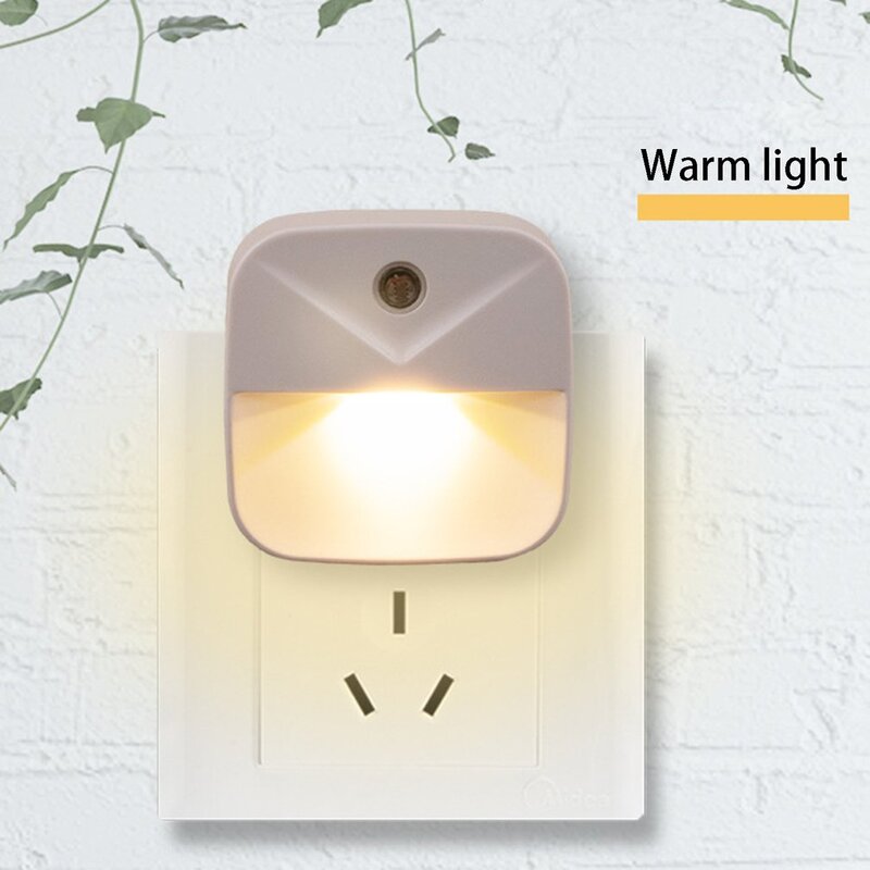 Luzes noturnas sem fio LED com plug UE, Luz do armário regulável, Lâmpada para cabeceira do bebê, quarto, corredor, iluminação