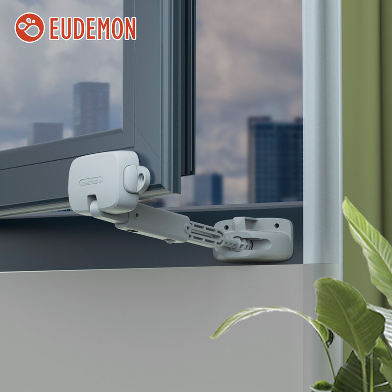 EUDEMON-어린이 보호 창문 제한 장치, 조정 가능한 창 잠금 장치, 어린이 안전 스토퍼, 떨어짐 방지 잠금 장치, 리미터, 1 개