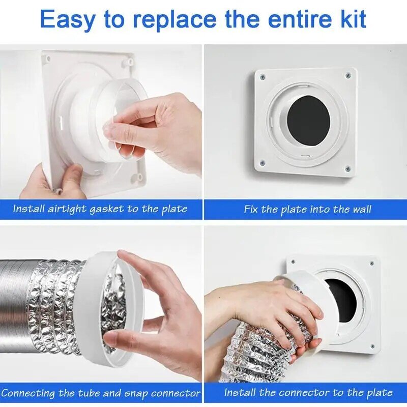 Dryer Vent Elbow Kit Tightness Good Dryer Vent Kit With Transparent Airtight Gasket Thick Dryer Vent Wall Plate Adapter For