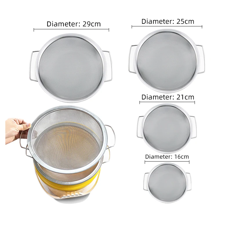1Pcs Stainless Steel Paint Strainer Paint Bucket Filter Impurities Fine Mesh Strainers Emulsion Honey Strainer 60 Mesh