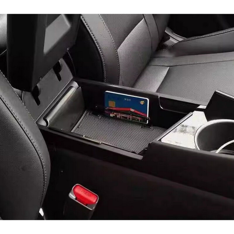 Kotak penyimpanan sandaran tangan konsol depan mobil baki penyimpan dengan alas antiselip cocok untuk Hyundai Elantra 2023 2022 2021