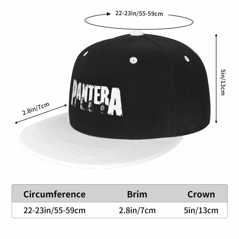 Topi bisbol Pantera logam berat, untuk pria, topi Snapback Rock Roll, topi olahraga dapat disesuaikan Hip Hop