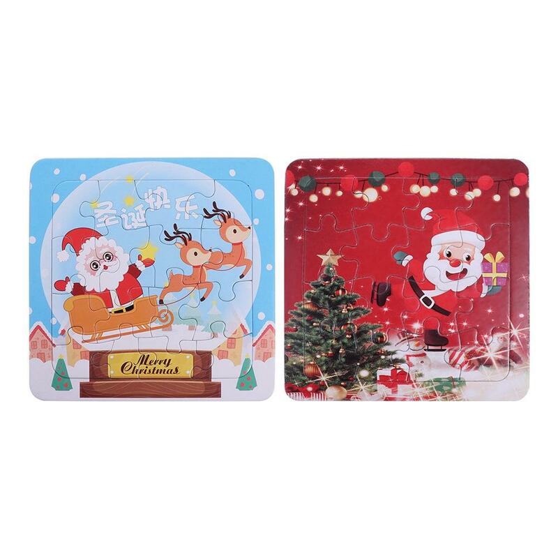 Kerstman Kerst Puzzel Speelgoed Handgemaakte Puzzel 3d Speelgoed Santa Claus 3d Puzzel Kerstdier Model Cartoon Legpuzzels