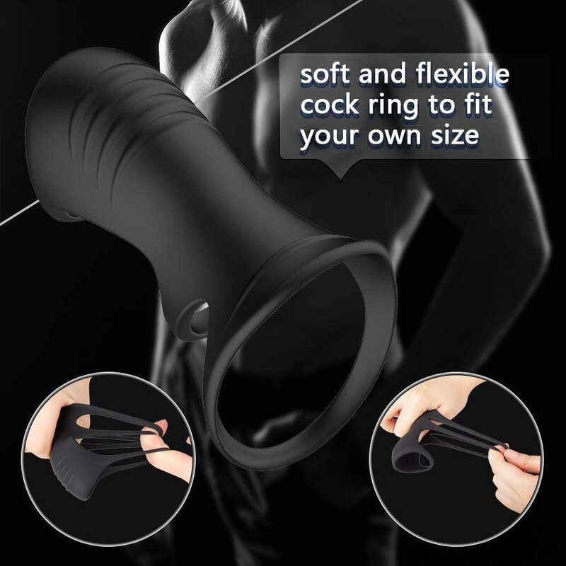 Anillo de espuma para alargar la eyaculación masculina, manga para pene, para parejas, Juguetes sexuales para hombres y adultos