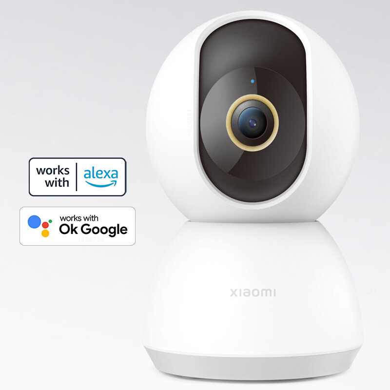 Night Vision Baby Security Monitor Webcam, AI Humano, Trabalhar com Alexa, 360 ° Smart Camera, Versão Global, WiFi, 1080P, C300