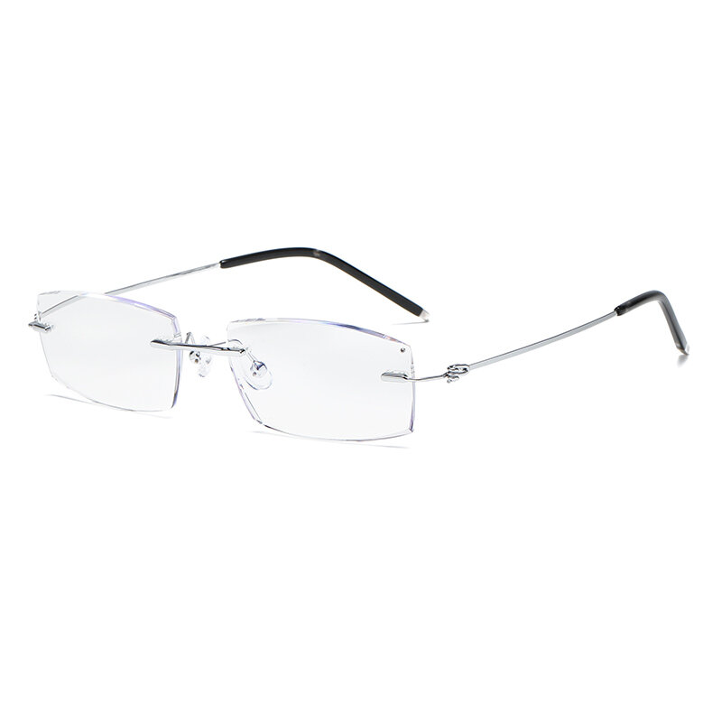 Очки для чтения ZIROSAT 8581 для мужчин, очки для дальнозоркости с защитой от синего излучения, компьютерные очки без оправы с + 1,0 + 1,5 + 2,0 + 2,5 + 3,0