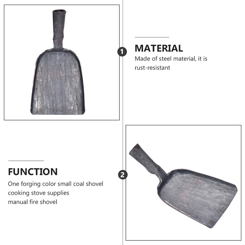 Doitool Мультитул плита угольная ручная Лопата металлическая Пылезащитная сковорода для барбекю древесина для угля