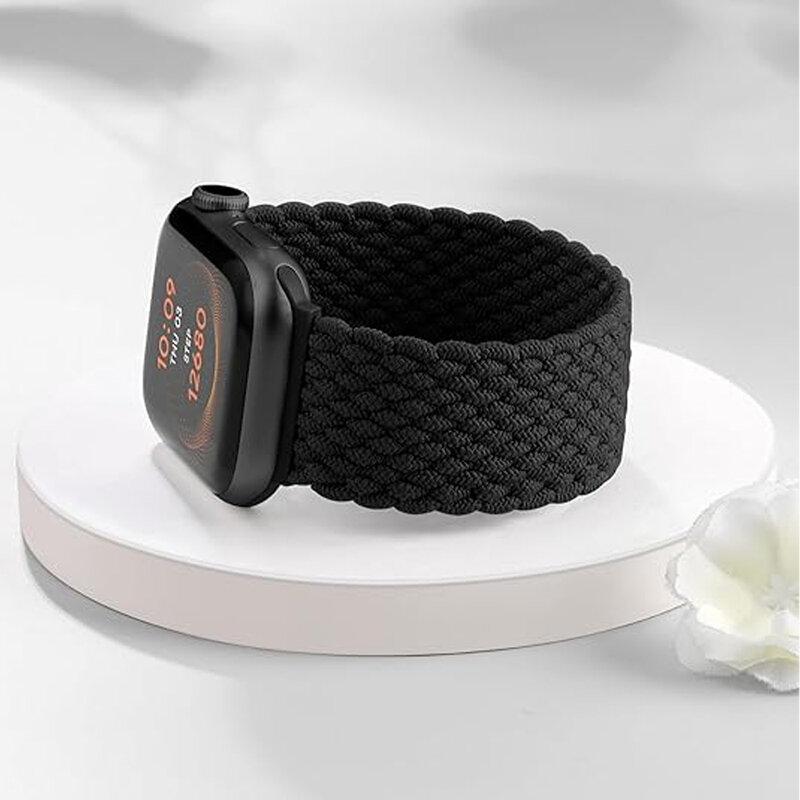 Ремешок Плетеный Solo для Apple Watch Band 44 мм 45 мм 49 мм 40 мм 41 мм 42 мм 44 мм, браслет Correa для iWatch Series 9 7 SE 6 8 5 4 Ultra 2