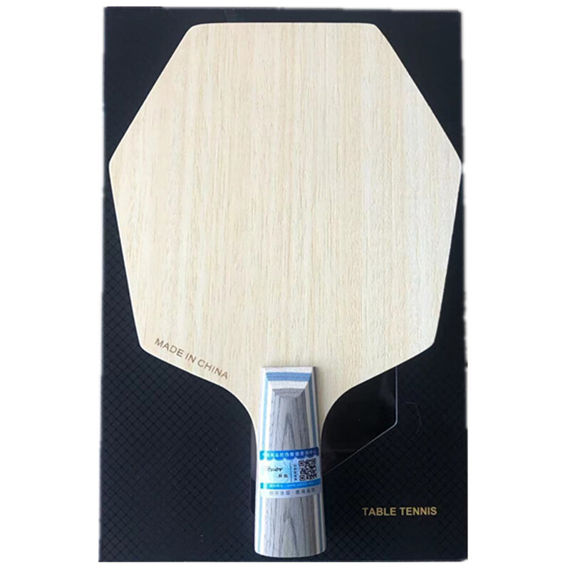 Stuor esportes longo 5 hexagonal raquete de tênis de mesa lâminas hexagonais zlc fibra de carbono built-in profissional ping pong paddle