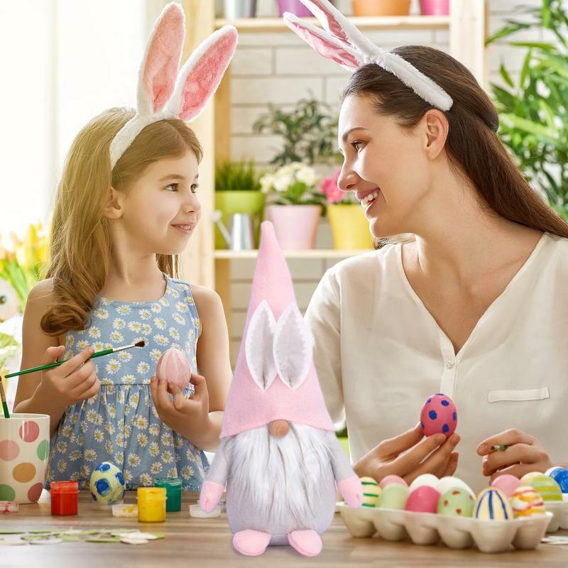 Новый пасхальный декор гномов, милая детская кукла ручной работы с безликими кроличьими ушками, весенний декор для мальчиков и девочек, подарок для детской комнаты