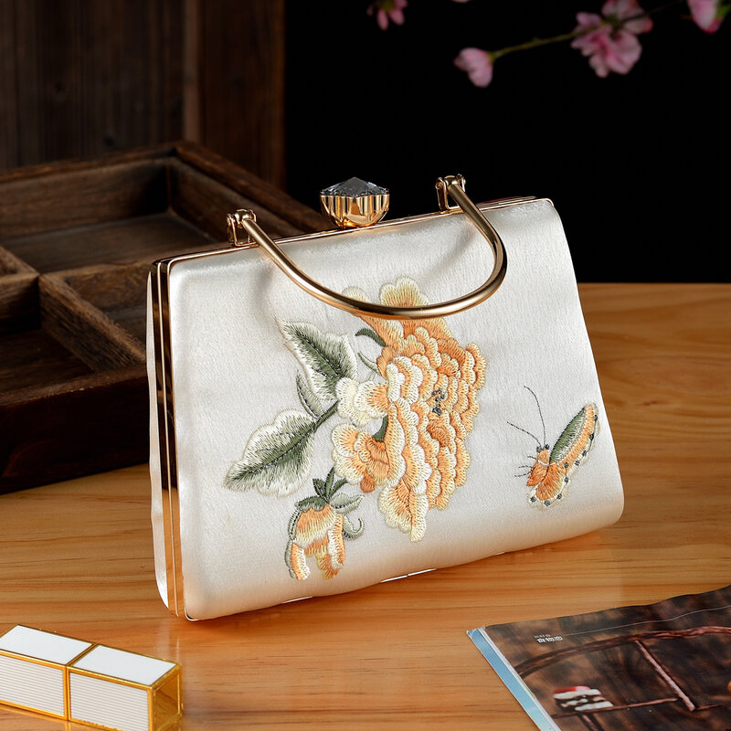 حقيبة كروس محمولة باليد للنساء ، حقيبة عشاء عتيقة ، على الطراز الصيني ، تطريز ، هدية عتيقة ، تصميم جديد