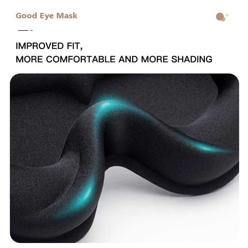 3D 수면 마스크 눈가리개 수면 보조 아이 마스크 소프트 메모리 폼 페이스 마스크, 아이 셰이드 99% 차단 빛 슬랩마스크, 아이 커버 패치