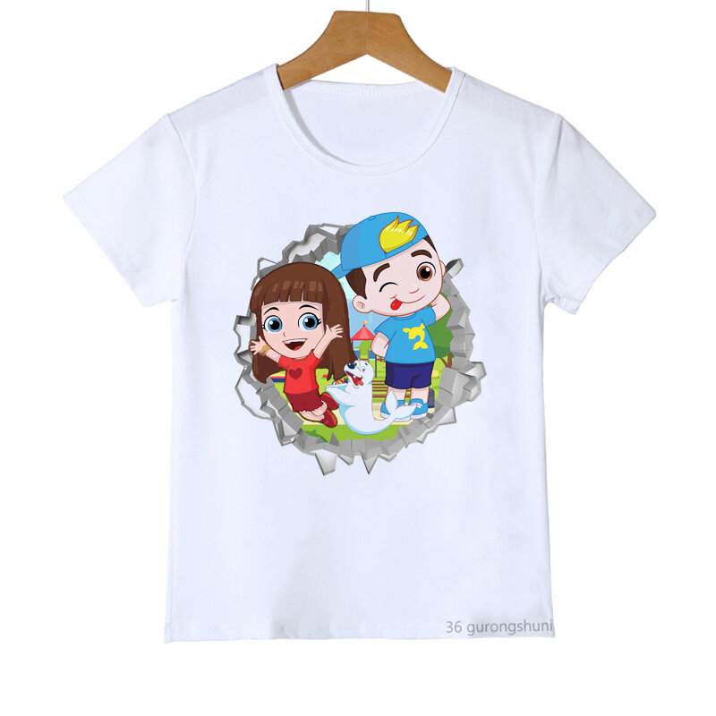 New Hot Sale Kids Clothes T Shirt Funny Luccas Neto Cartoon Print Boys T-Shirts Summer Casual Boys Clothes Fashion Girls Tshirts