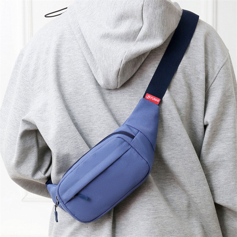 Unisex torba na talię mały płócienny torby na ramię Crossbody dla kobiet 2023 męski sportowy piterek modny telefon damski torba na klatkę piersiowa