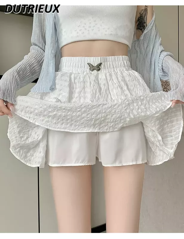 Faldas de estilo japonés para mujer, Falda corta de cintura alta, informal, adelgazante, para verano y otoño, novedad de 2024