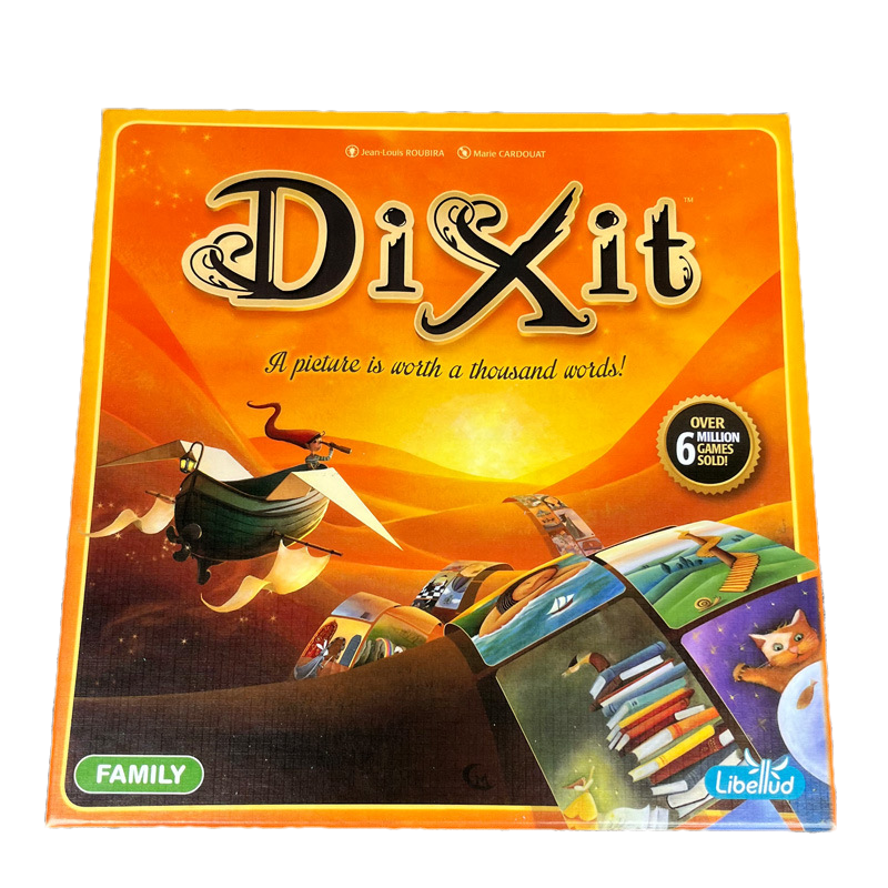 Dixitユニバーサル英語ボードゲーム、diy xit拡張ジャーマンハーカード、友達家族ディナーパーティー