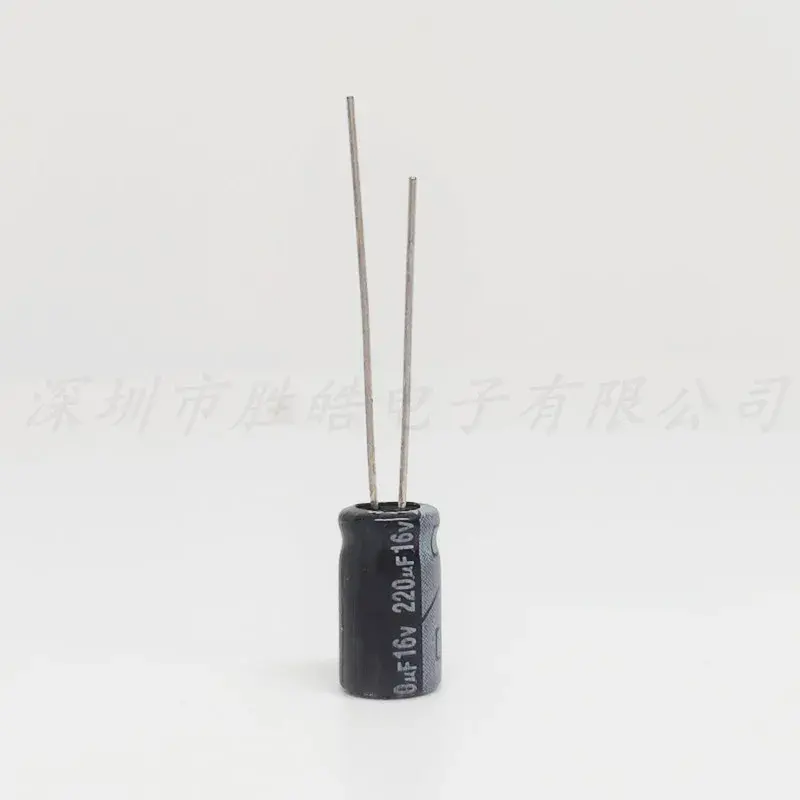 (50Pcs) 16v220uf 6X7Mm Higt Kwaliteit 16v220uf Aluminium Elektrolytische Condensator