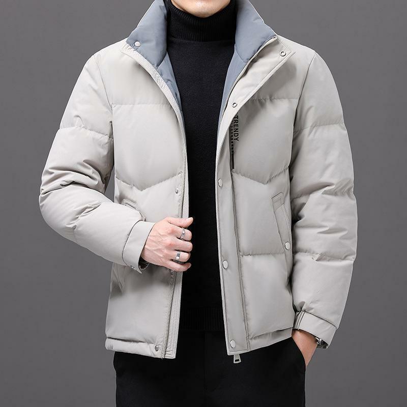 BLOLA-abrigos de plumón de pato blanco para hombre, ropa de invierno, color liso, a la moda, 2022