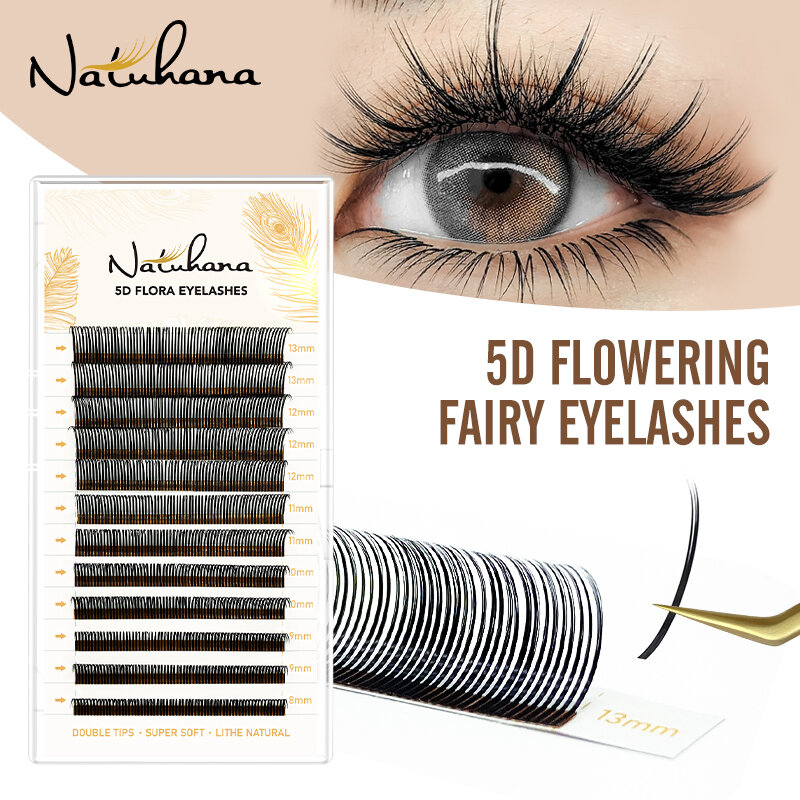 Russia Volume 5D Spikes Fairy Flora Lashes Cluster Eyelash Extension Grafting Individual Easy Fan Eyelash Extensions Wholesale