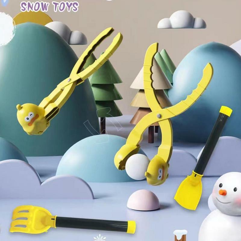 Cartoon Duck Maker Toys Parent-child Interactive Outdoor Winter Play Game Snow Sand Mold Sandcastle Toy For Kids