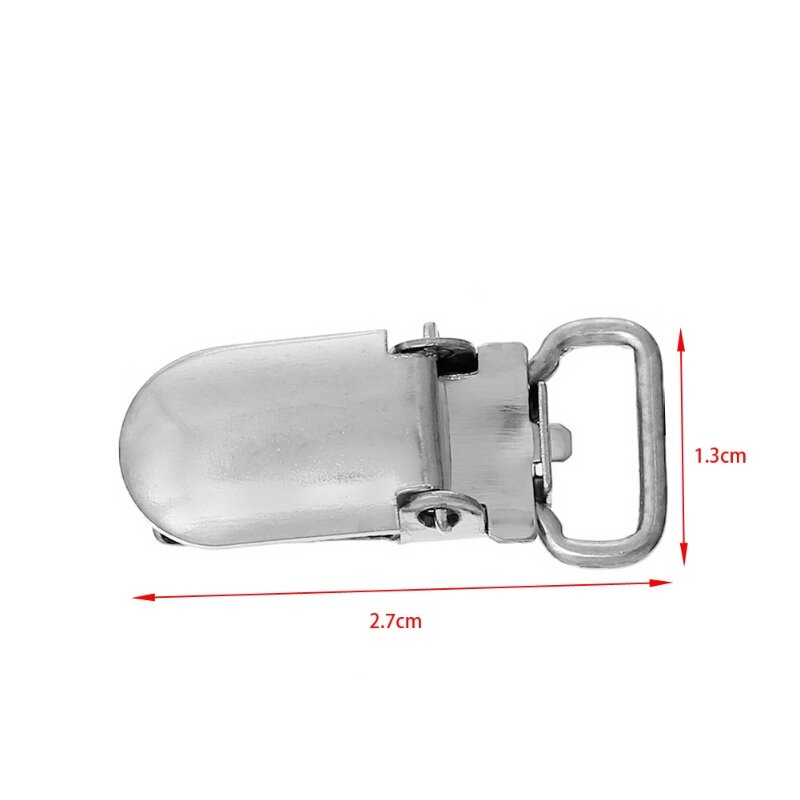 Clip per bretelle da uomo Clip in metallo Supporto per cinghie in lamiera Clip per bretelle argento D7WF