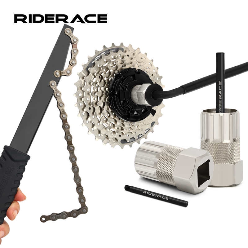 Kit alat pelepas Flywheel sepeda, alat pelepas sproket kaset cambuk rantai MTB dapat dilepas 12 gigi