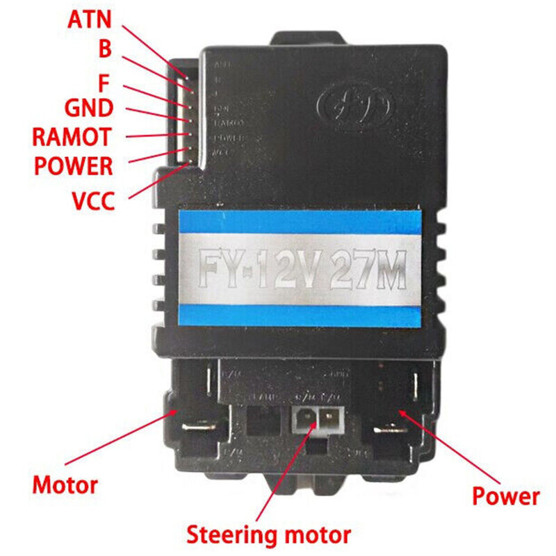 Receptor de carro elétrico infantil, controle remoto, transmissor, FY-12V FY-6V 27M, 27.145Mhz, 11V-13.7V