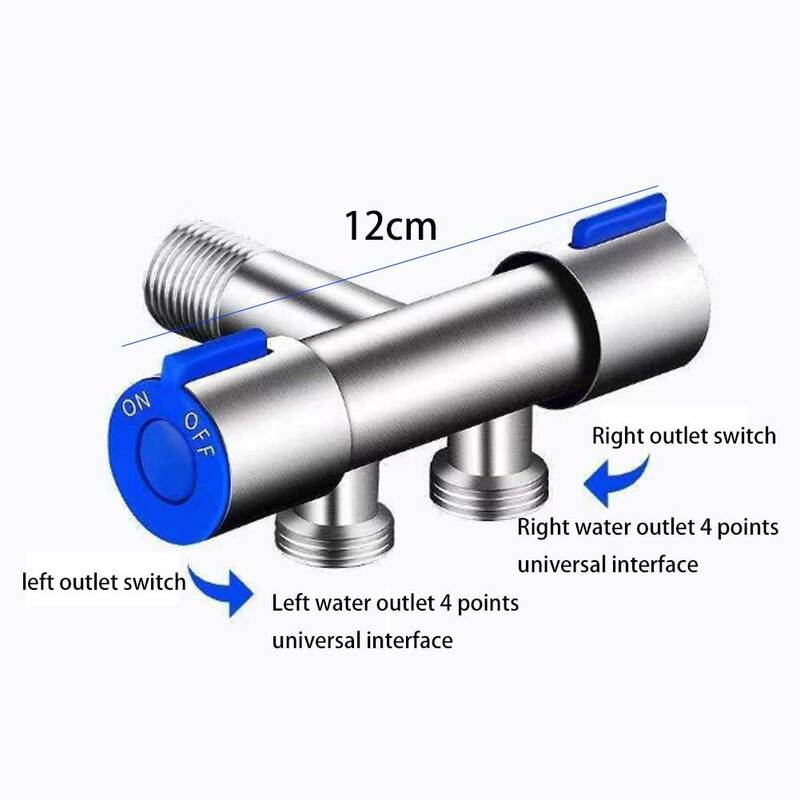 1PCS 11.8x7x4.1cm Double Handle Stainless Steel Cold Water Faucet Bathroom Washing Machine Faucet Kitchen Tools 2023 New