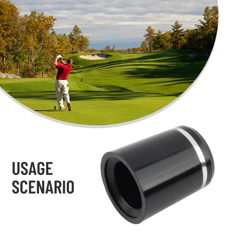 1pc Golf Club manicotto in gomma ghiere Golfclub anelli cromati per ferri ibridi per diametro della punta dell'albero di. 355 "e. 370"