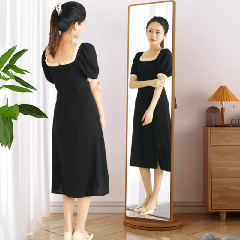 Espelho Kawaii de corpo inteiro para exibição de escritório, bonito piso nórdico, espelho estético de luxo, sala acessórios