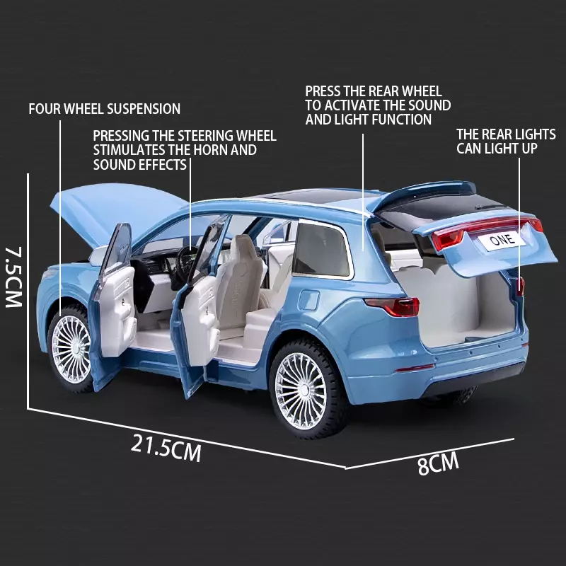 1:24 wiodący idealny Model jednego stopu nowego samochodu energetycznego odlewany Metal symulacji modelu samochodu pojazdy zabawkowe dźwięk i światło prezent dla dzieci