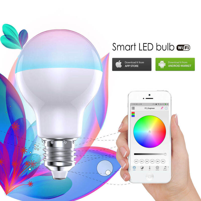 Quelle Versorgung WiFi Smart Glühbirne Amazon Alexa Smart Voice Glühbirne Lampe E27 Schraube Remote Timing